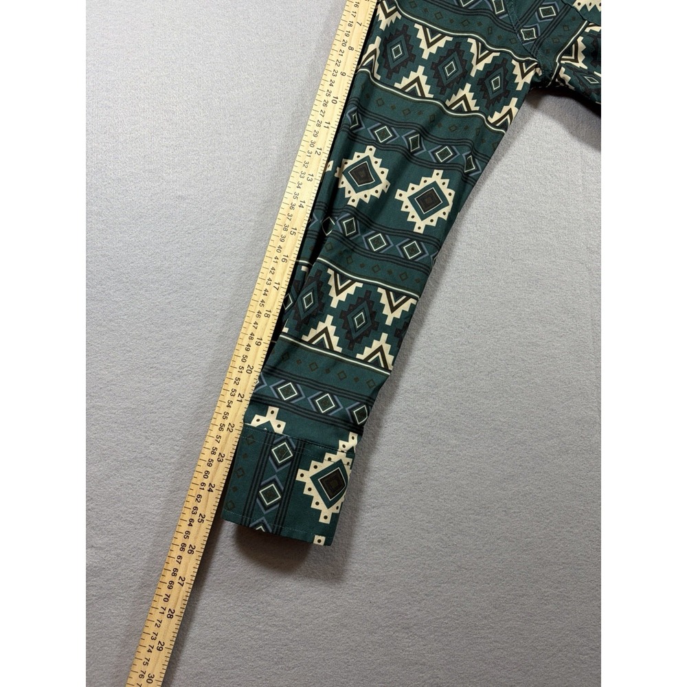 DE-NIKO Long Sleeve Men's Button Up T Shirt Aztec Western Medium Pearl Snap - Picture 4 of 7